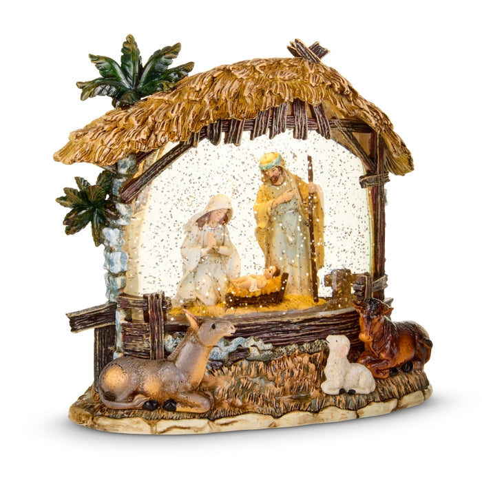 8.5" Nativity Water Lantern