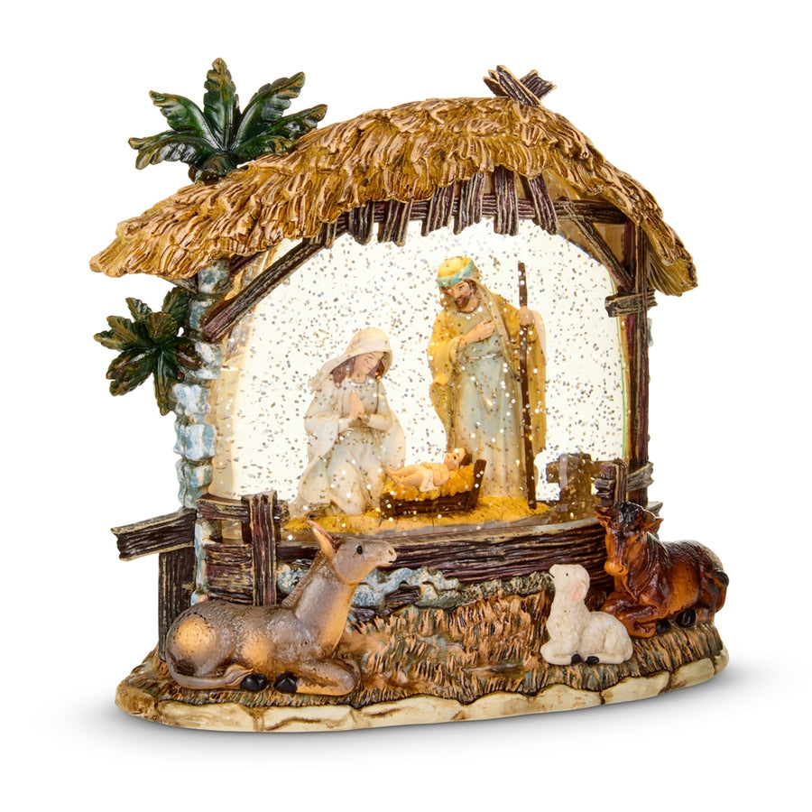 8.5" Nativity Lighted Water Lantern