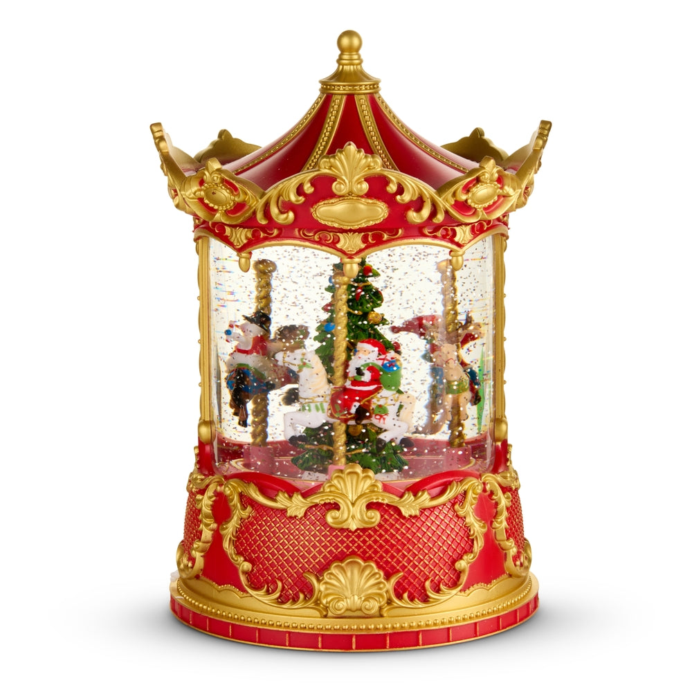 8.5" Animated Lighted Water Carousel