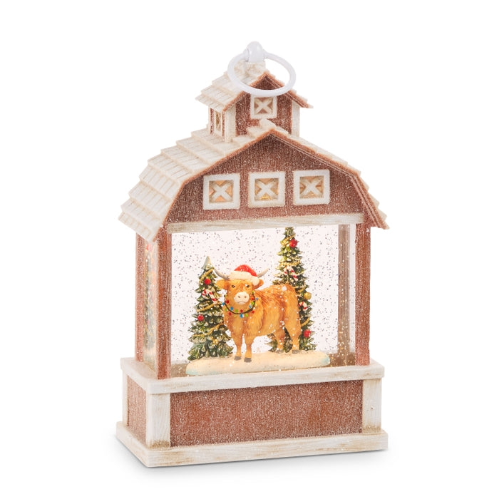 11" Highland Cow Water Lantern