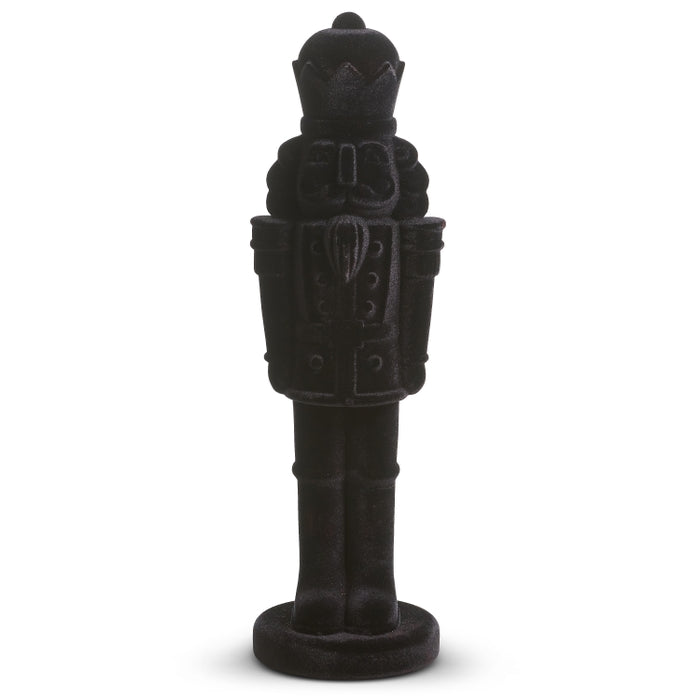 20.5" Black Flocked Nutcracker