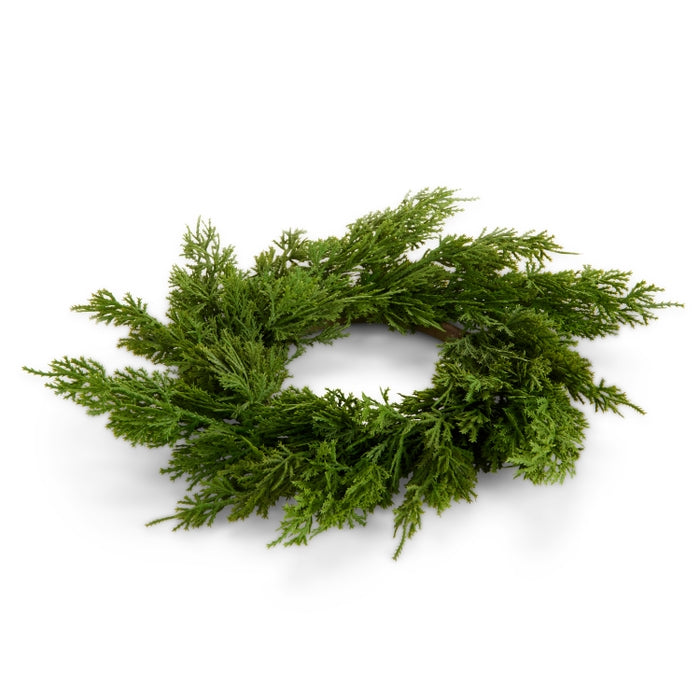 12" Cedar Mini Wreath Candle Ring