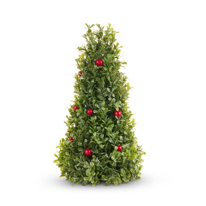 12" Iced Cedar and Berry Tree