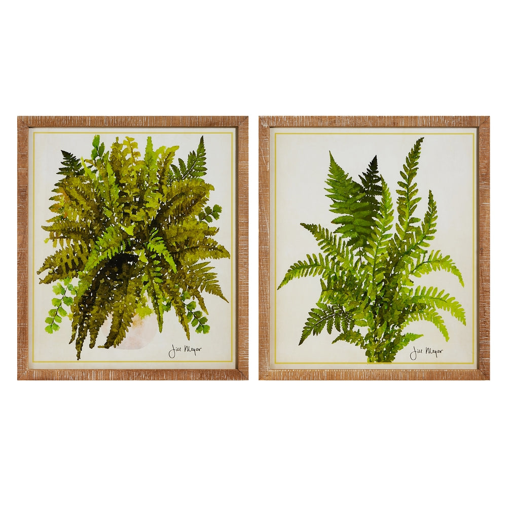 24" Farmhouse Fern Framed Wall Art