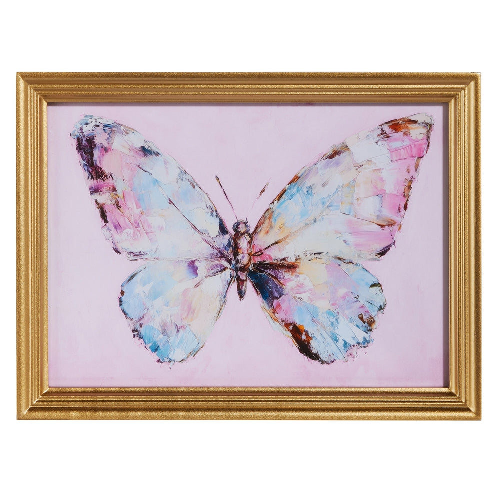 12" Pastel Flutter Framed Wall Art