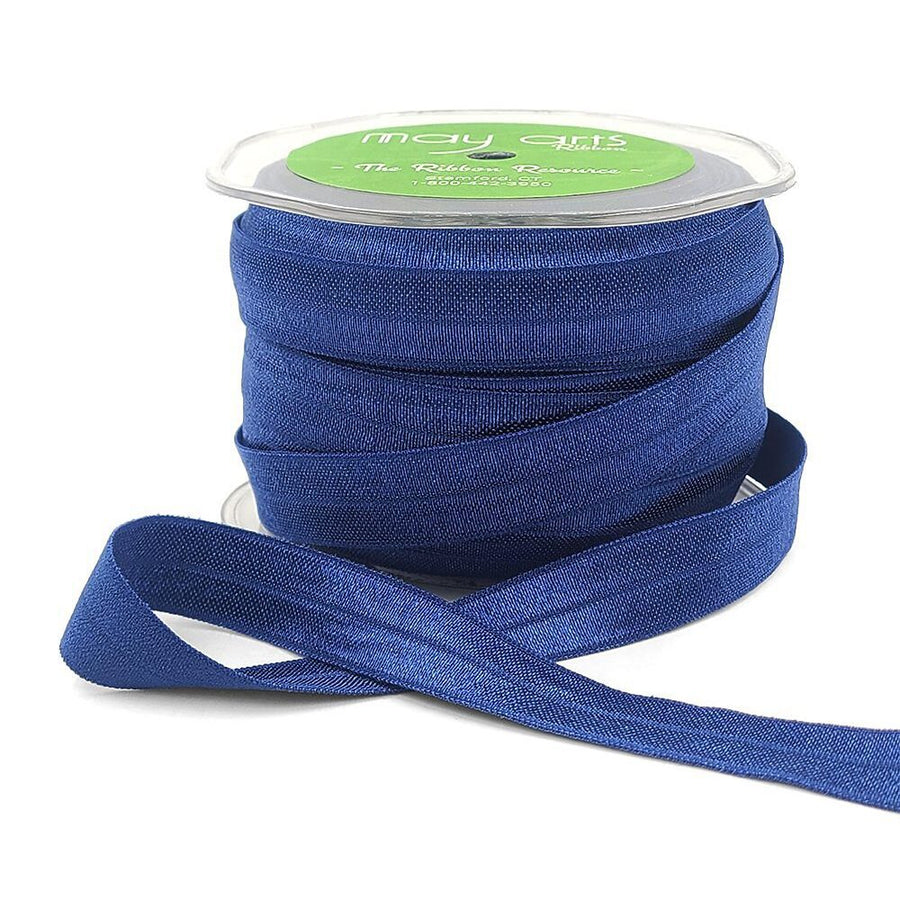 5/8 Inch Flat Fold Over Elastic – 465-58-03 Navy