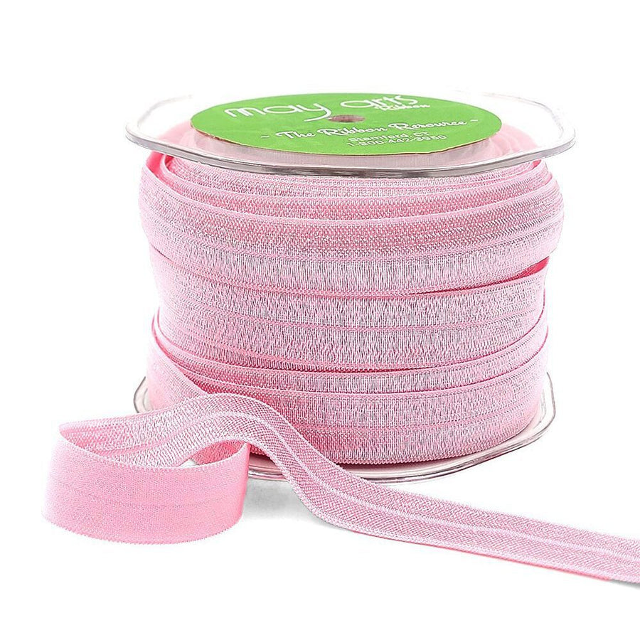 5/8 Inch Flat Fold Over Elastic – 465-58-17 Light Pink