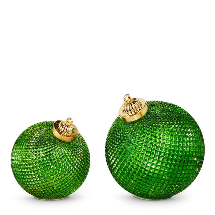 10" Green Lighted Orbs