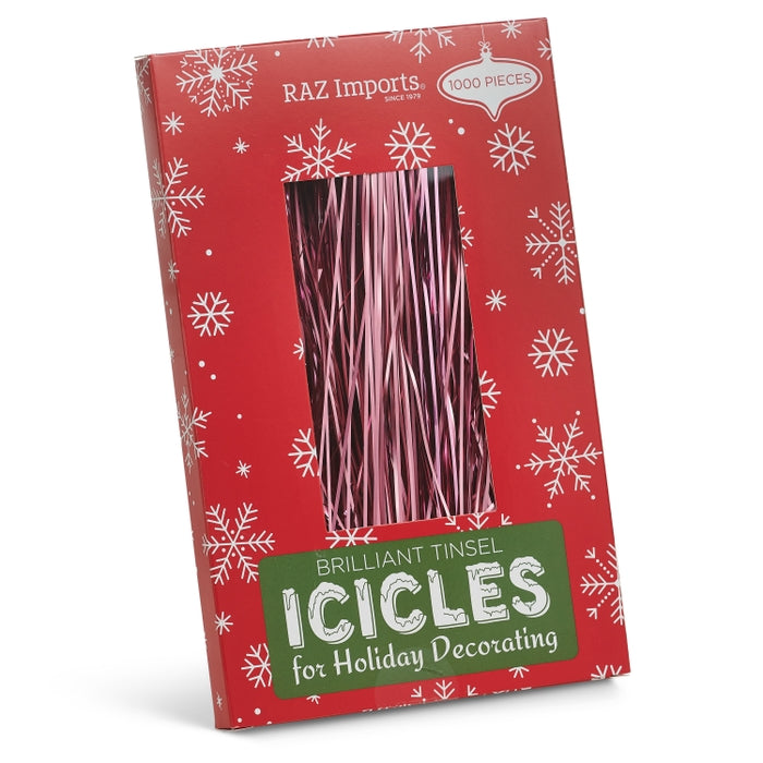 Pink Tinsel 40 Inch Box Made of Plastic