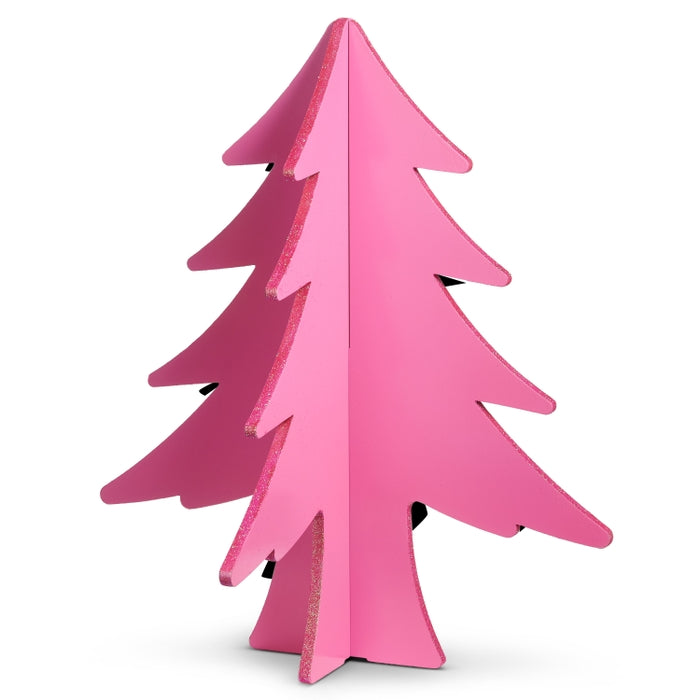 Pink Glitter Tree 24 Inch Medium Density Fiberboard