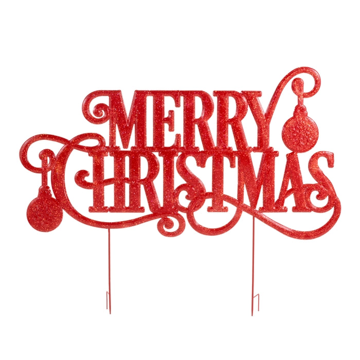 37" Merry Christmas Stake