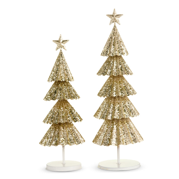 22.5" Champagne Glitter Tree