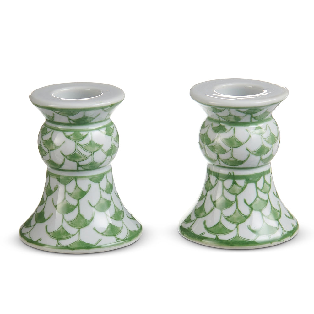 3.5" Green Candle Holders