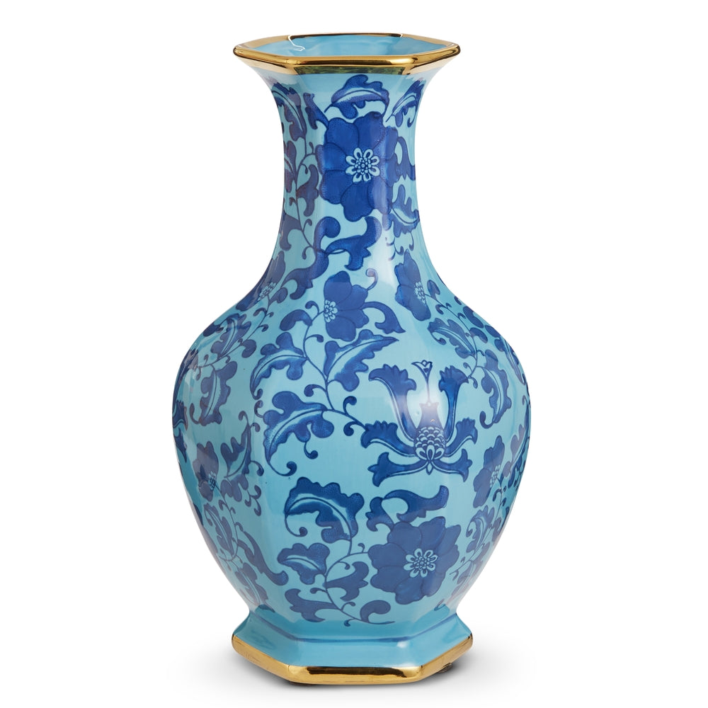 14" Dark Blue Vase