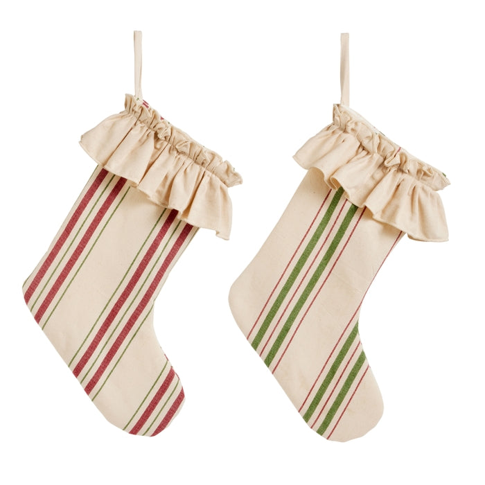 20" Yuletide Stripes Stocking