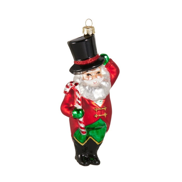 6" Holiday Circus Santa Ornament