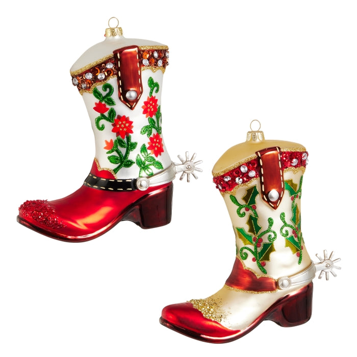 6.75" Cowgirl Boot Ornament