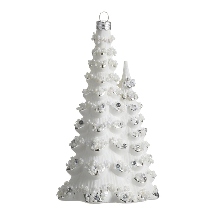 6" Snowy Tree Ornament