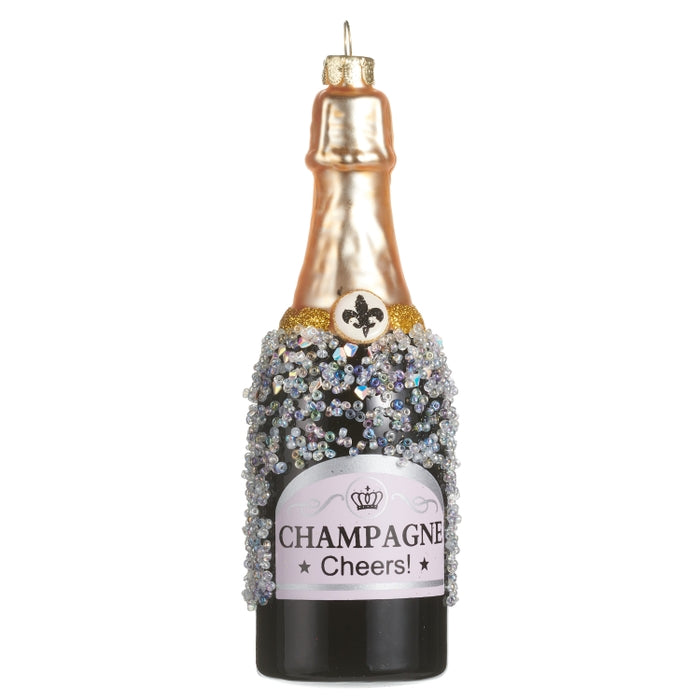 6" Champagne Bottle Ornament