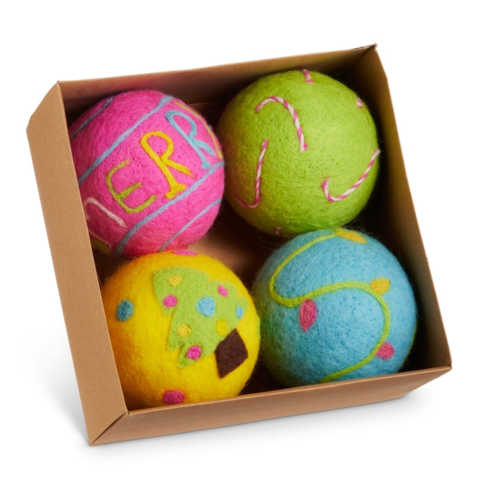 4" Box of Bright Ball Ornaments