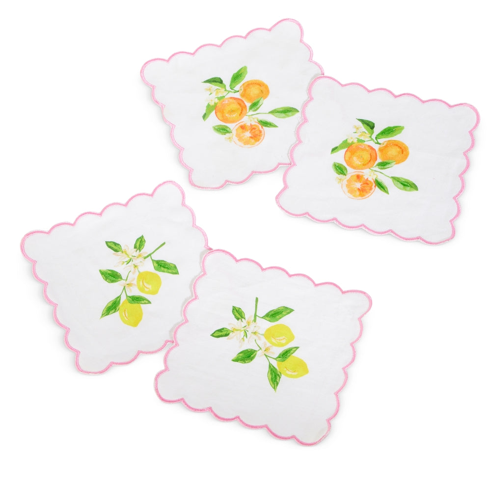 6" Citrus Weave Cocktail Napkins