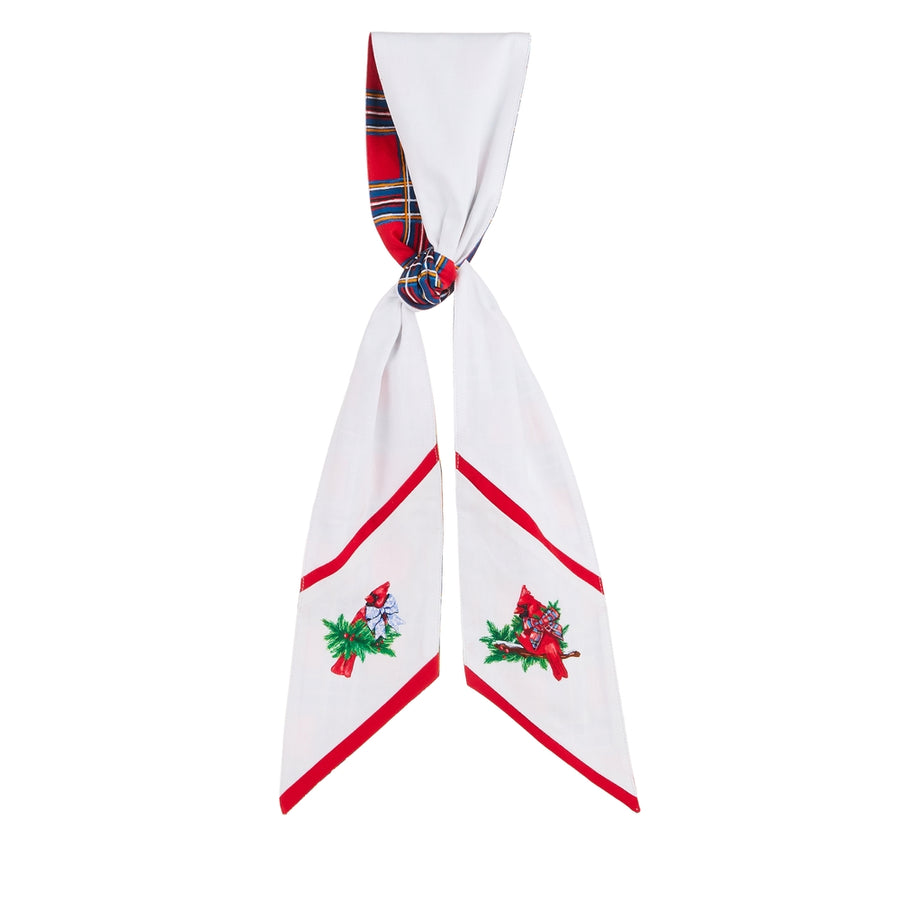 60" Cardinal with Holly and Bow Reversible Wreath Sash