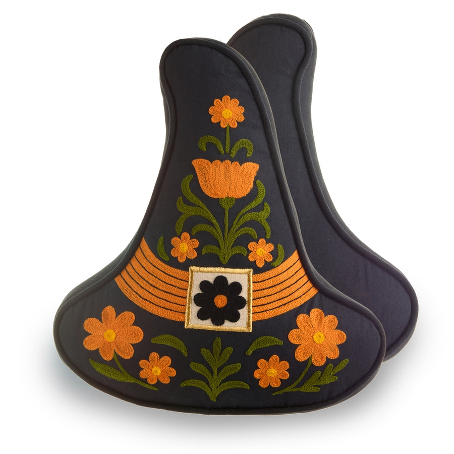 15" Floral Halloween Witch Hat Pillow