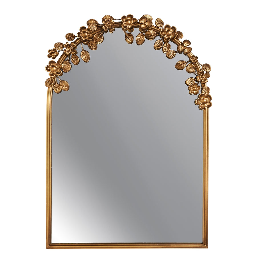 28.5" Floral Trim Arch Mirror
