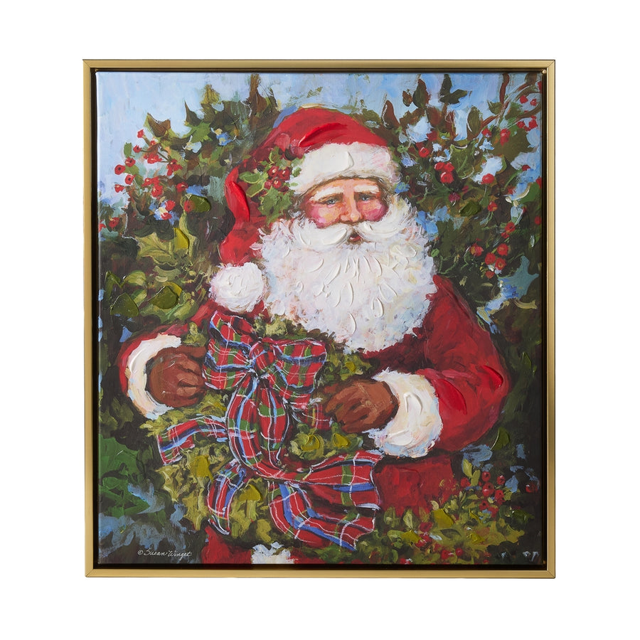 19.5" Homegrown Santa Framed Wall Art