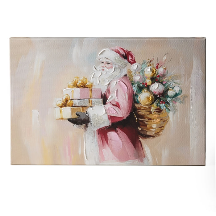 17.75" Twilight Tidings Santa Wall Art