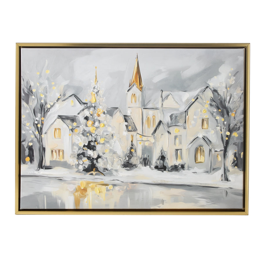 21.5" Picture Perfect Town Wall Art