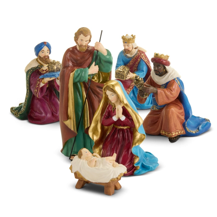 10" Jewel Tone Nativity