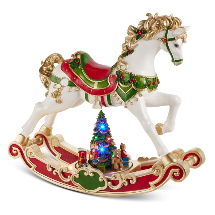 24" Musical Carousel Rocking Horse