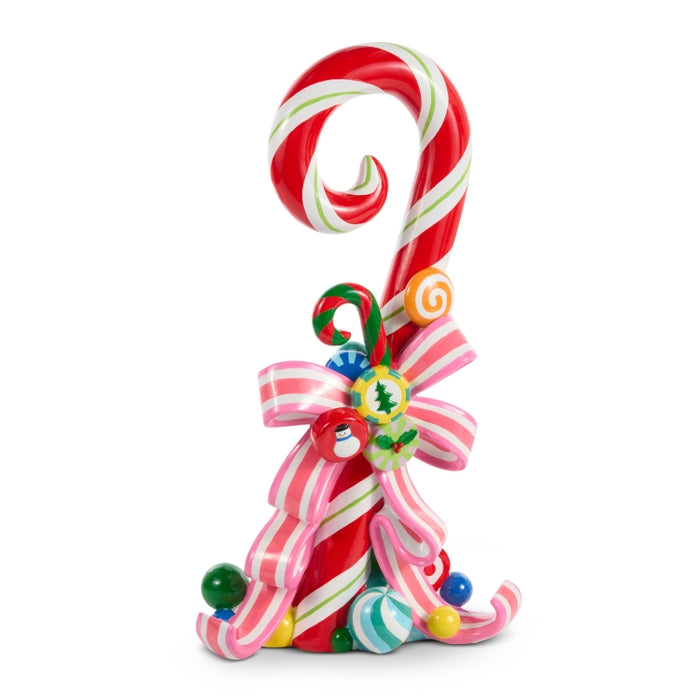 33" Candy Cane with Bow and Candy