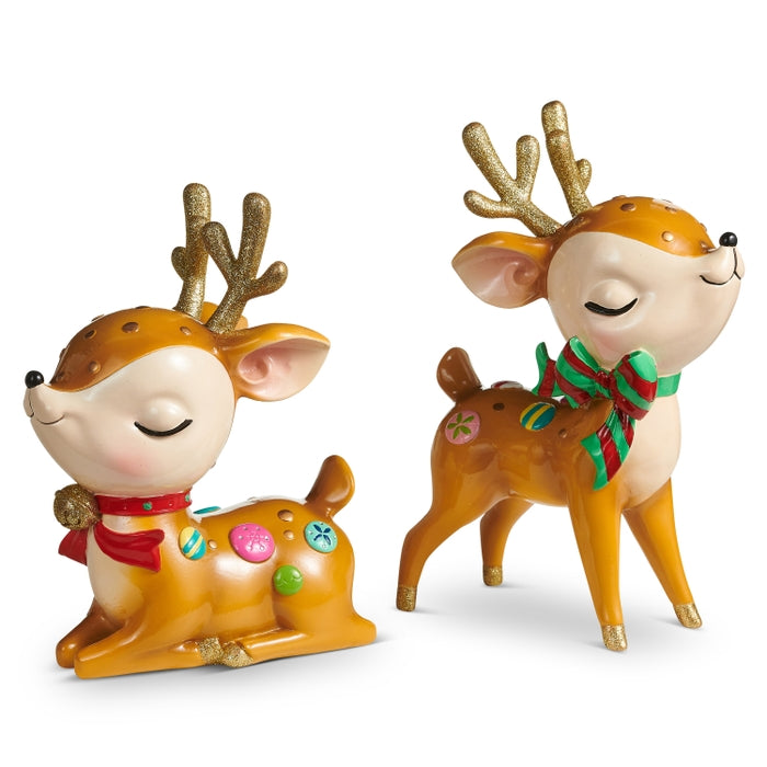9.5" Whimsical Decorated Reindeer