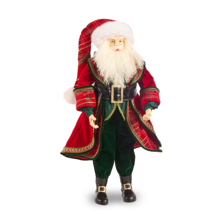 27.5" Red Plaid Santa