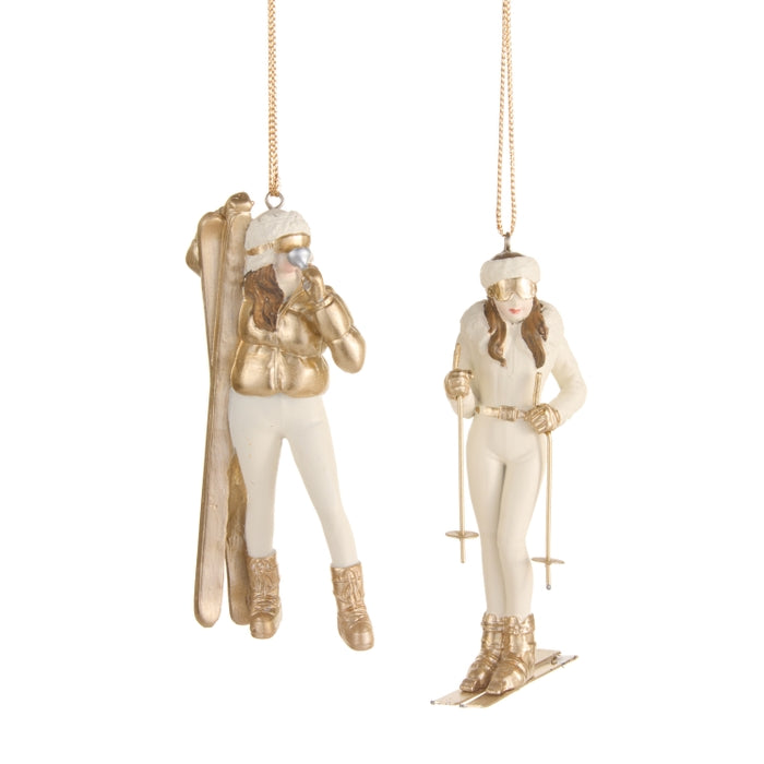 4.75" Ski Girl Ornament