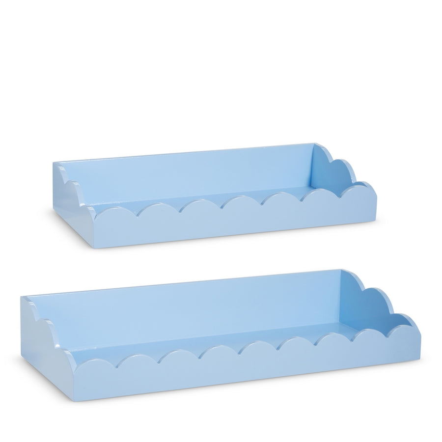 23.5" Blue Scalloped Shelves