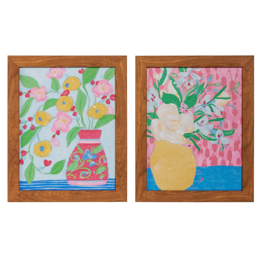 9.75" Cottage Blooms Framed Wall Art