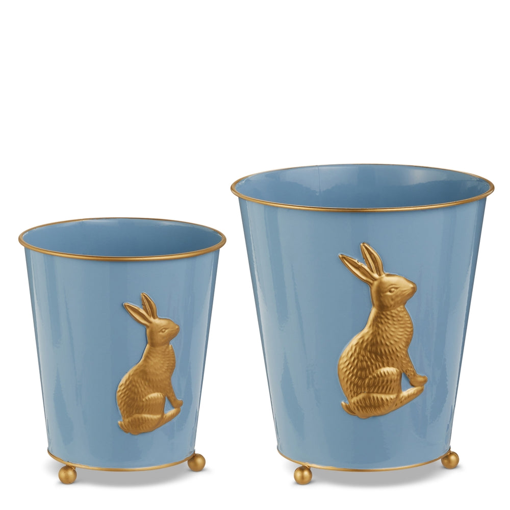 9.25" Blue Bunny Cache Pots