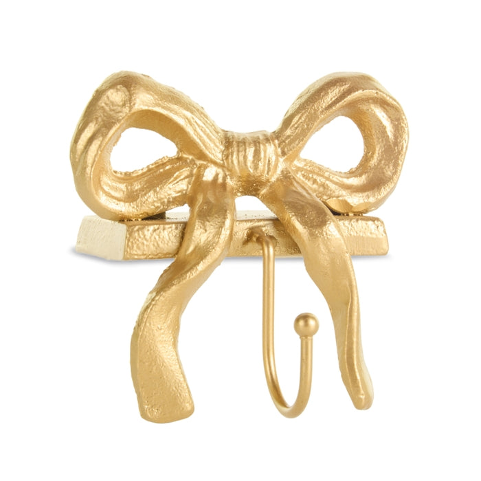 5" Gold Bow Stocking Holder