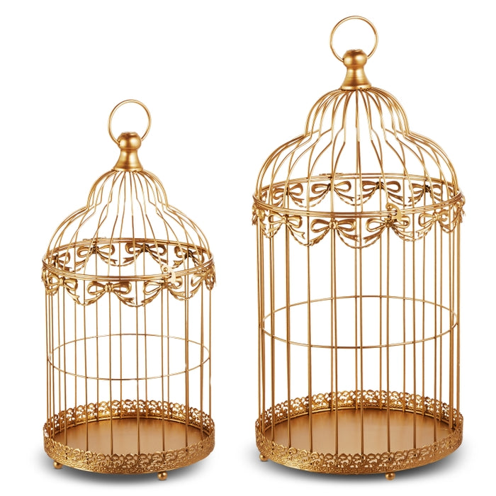 19.5" Gold Bow Birdcages