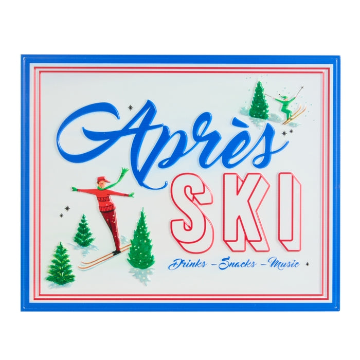 18" Ski Slope Stamped Wall Art
