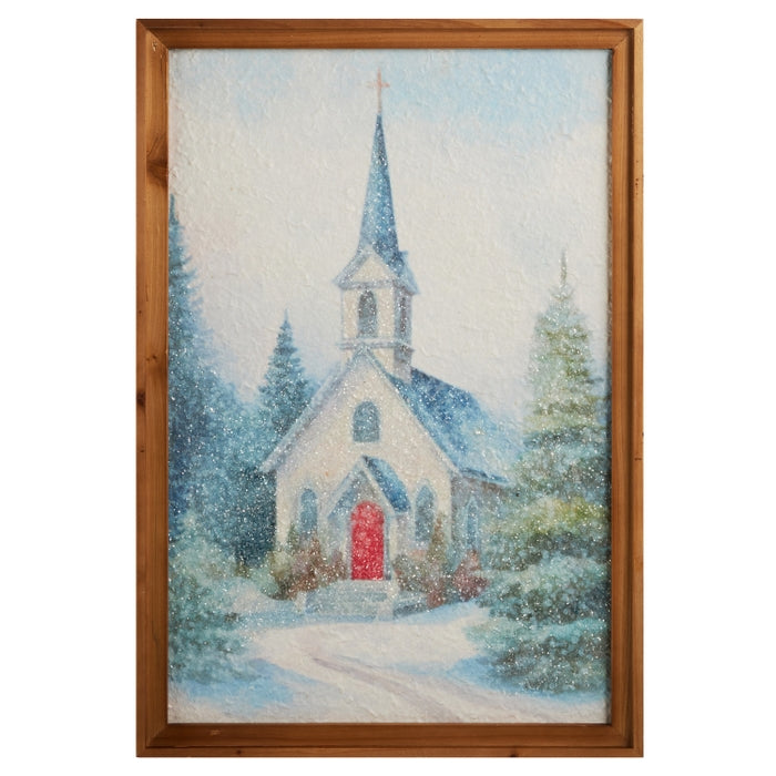 22" Chapel in the Pines Wall Art