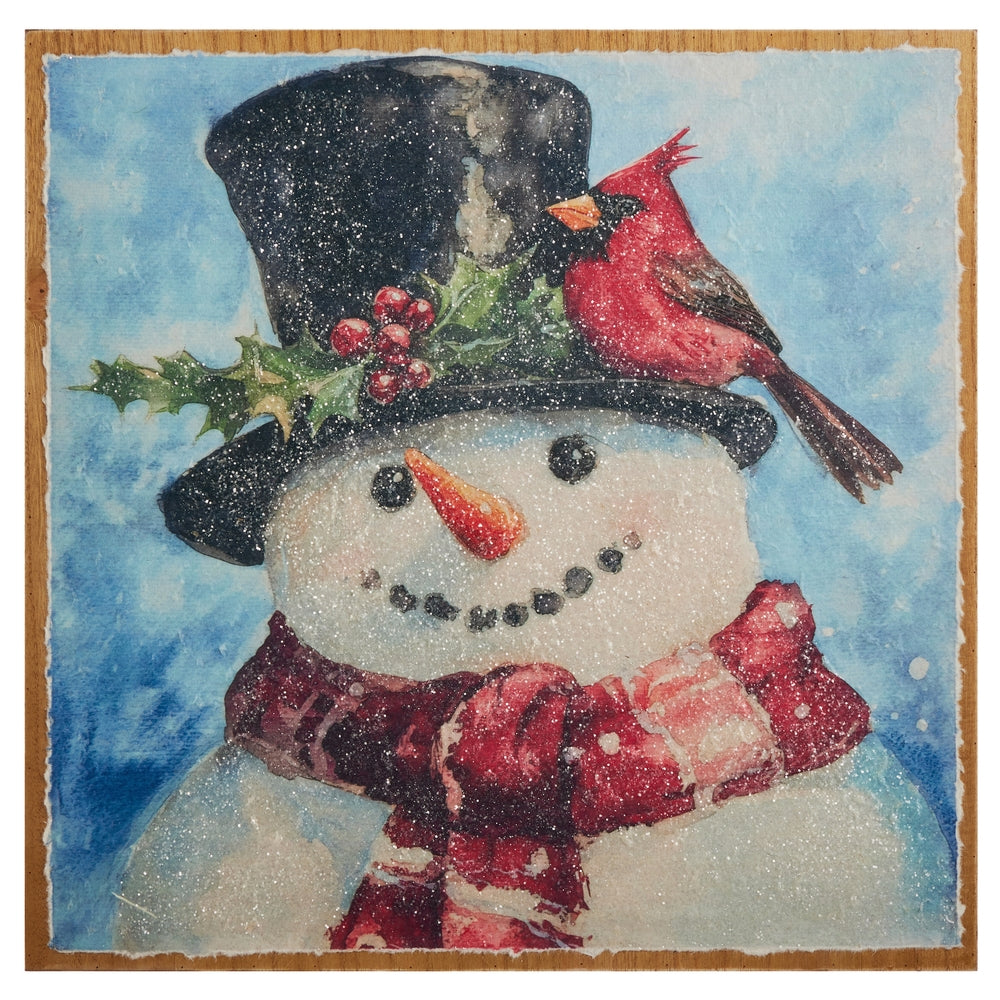 19" Friendly Snowman Wall Art