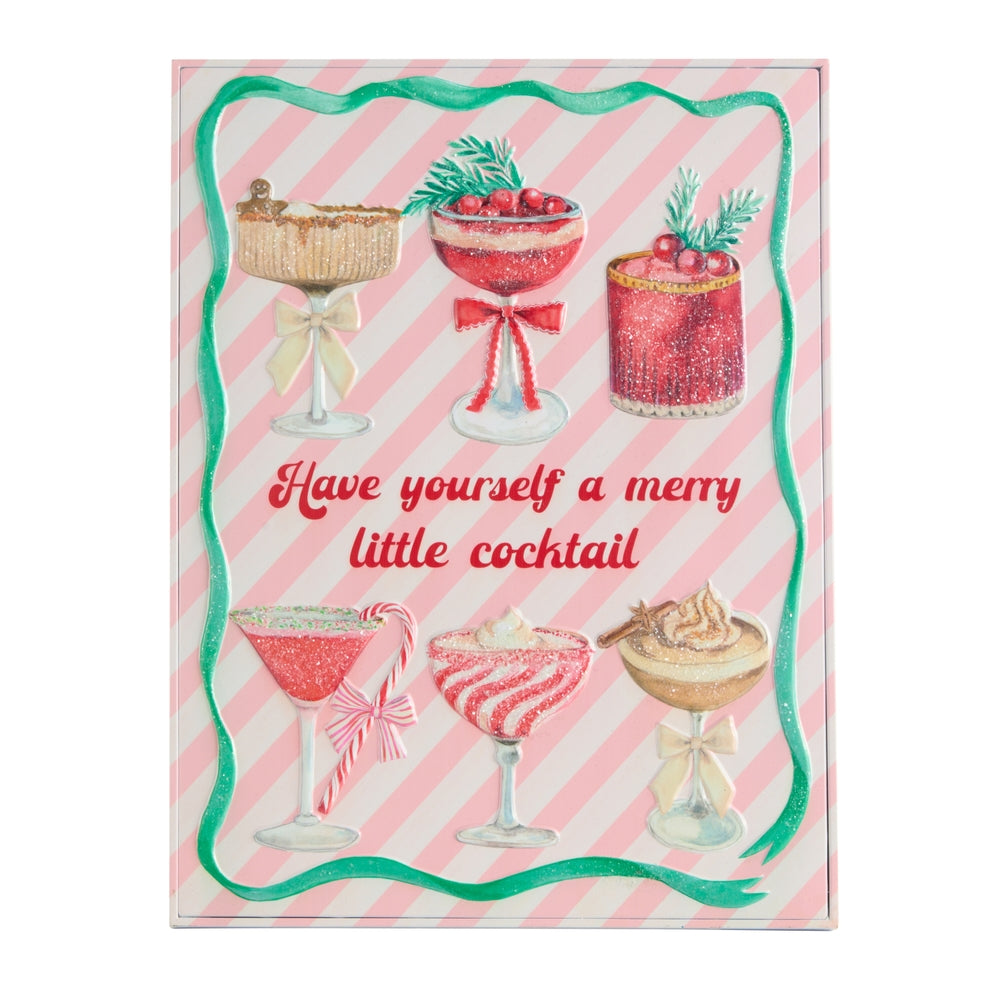 20" Cocktail Menu Wall Art
