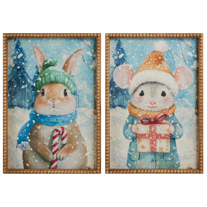 14.25" Frosty Critter Wall Art