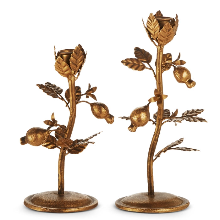 10" Pomegranate Candlesticks
