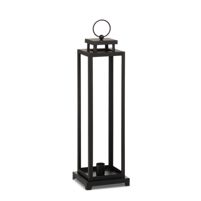 16.5" Black Lantern Candle Holder