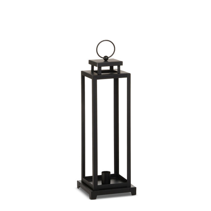 14.5" Black Lantern Candle Holder